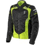 Blouson Moto Tissu Été OJ TROPICAL HOMME Noir Jaune Fluo Vente en Ligne Outletmoto.eu
