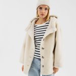 Veste oversize à capuche en fourrure imitation femme ecru | GEMO