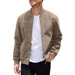 Acheter Veste Printemps Automne Nouvelle Arrivée Homme Daim Minimaliste Mode Décontractée Polyvalente Fermeture Éclair Col Montant Haut | Joom