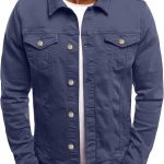 azaz Blouson Homme Casual Léger Pardessus Mi Saison Veste D'Extérieur Décontractée en Denim de Travail Pour Printemps Été : Amazon.fr: Mode