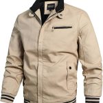 Veste e Vestes en Coton léger pour Hommes Printemps et Automne vêtements d'extérieur décontractés avec Poches Blouson Homme Cuir Aviateur Marron : Amazon.fr: Mode