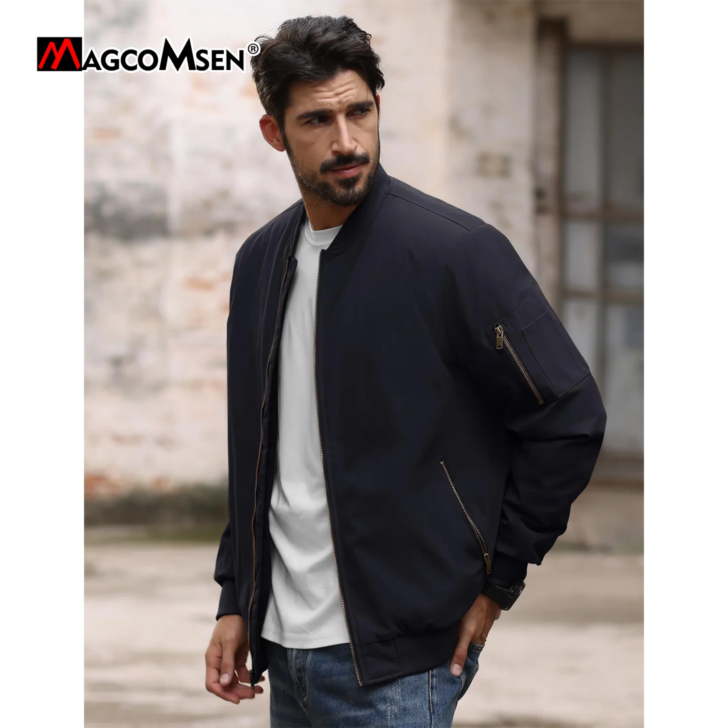 veste-printemps-homme-919mgu.webp Style Blouson Printemps Homme Neuf Veste Homme Mi Saison Blouson Homme Printemps Été À Manches – Image 1