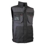 VESTE DE TRAVAIL SANS MANCHES SABLE GRIS/NOIR HOMME LMA