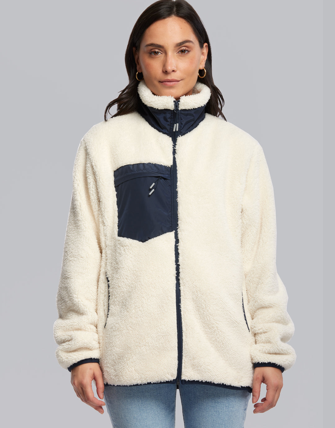 veste-sherpa-femme-106yxt-1.jpg SHERPA FEMME MANCHES LONGUES ANOUK – Image 1