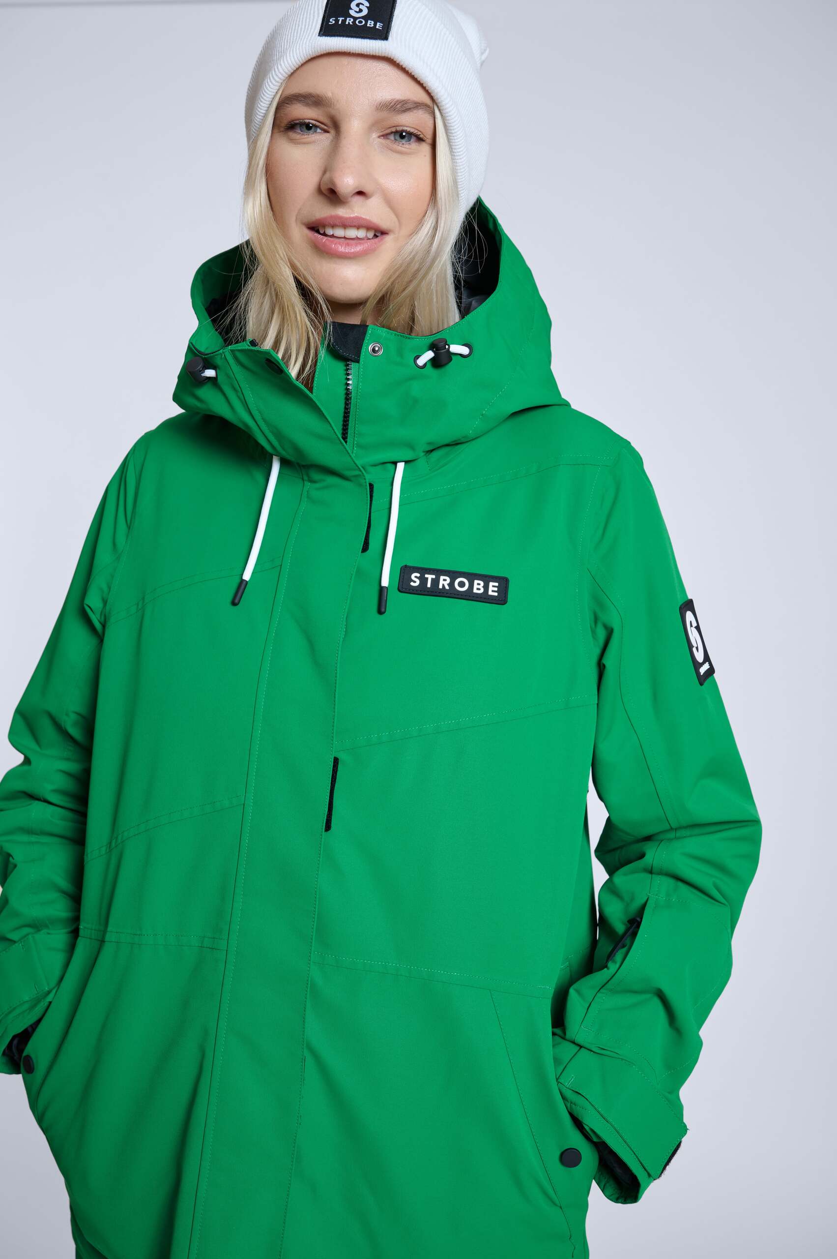 veste-ski-femme-919jxf-1.jpg Veste de ski Aura Kelly Green Femmes 2022 Strobe – Image 1
