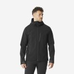 Veste de trek coupe vent softshell homme, MT500 noir