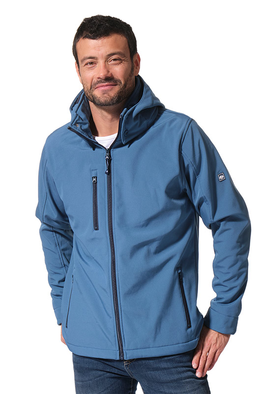 veste-softshell-homme-573ocz-1.jpg Veste en Softshell KIRIN Homme Zippée avec Capuche Amovible HUBLOT|capbretagne VÊTEMENTS MARINS BRETAGNE – Image 1