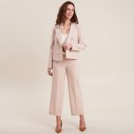 Veste tailleur courte sable femme