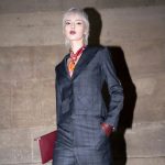 Veste Tailleur Femme Courte en Laine à Carreaux Bleu Marine Certitude Bleu marine à carreaux / 34