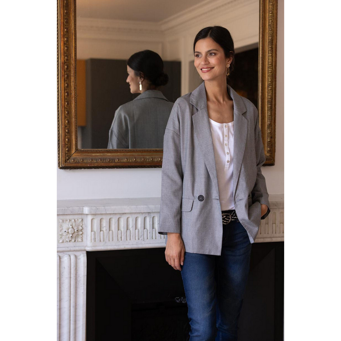veste-tailleur-femme-760gsc-1.jpg Veste tailleur femme Gris | Veste 3 SUISSES – Image 1