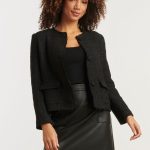 I LOVE TALL fashion for tall people. Smashed Lemon Veste en tweed noir Black extra longue taille Tall
