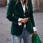 Blazer velours femme col tailleur bouton unique | Valissea