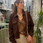 Veste velours marron femme – courte et chic | Dream by C