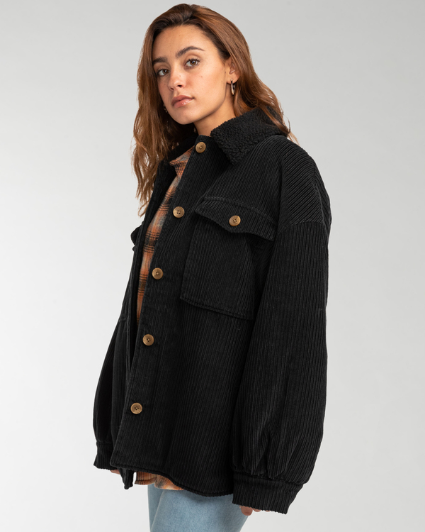 veste-velours-femme-776chh-1.jpg Lucky Cord Veste en velours côtelé pour Femme Veste en velours côtelé Noir Femme | Billabong – Image 1