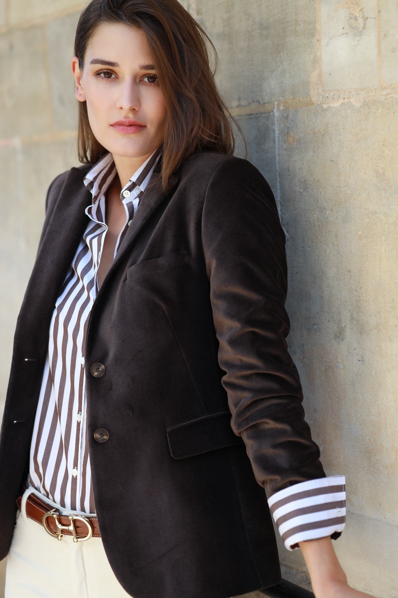veste-velours-femme-965hzp-1.jpg Veste Vesnove en velours palatine Marron MARRON / 34 – Image 1