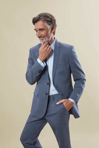 veston-homme-177vcm-1.jpg GREIFF Veston homme pinpoint MODERN 37.5 regular fit 56 | pinpoint bleu moyen – Image 1