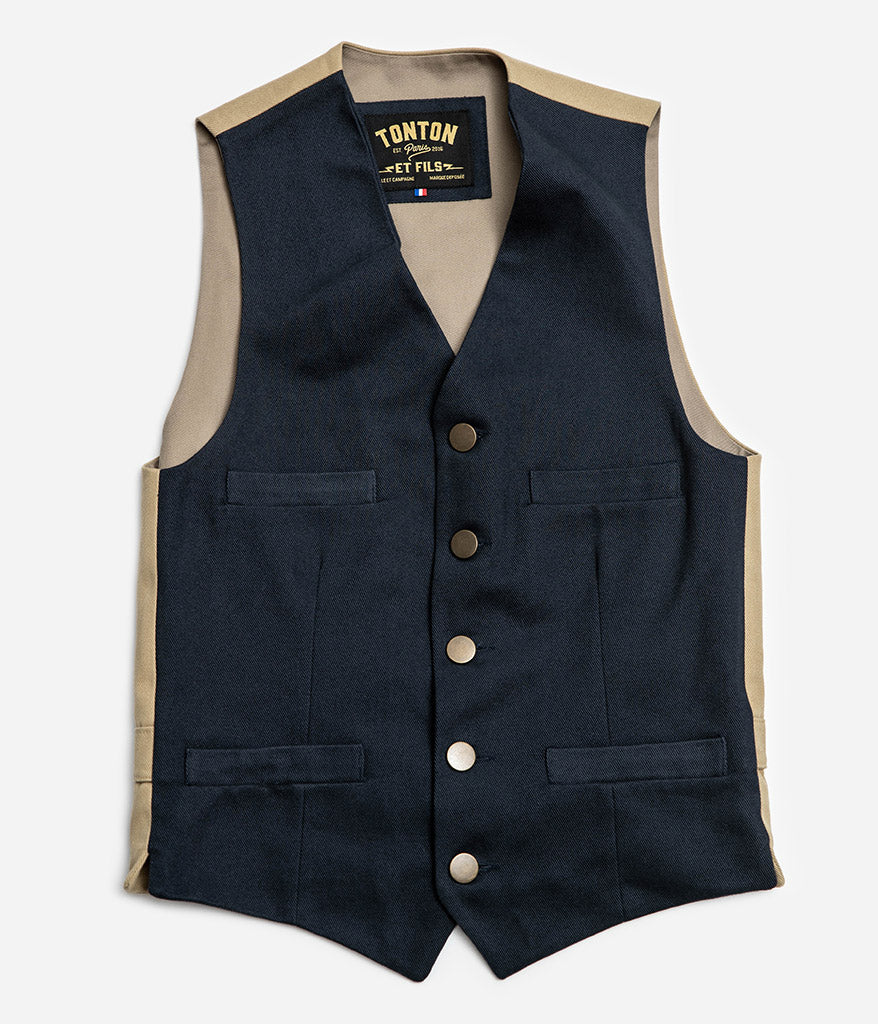 veston-homme-734jwd-1.jpg Tonton et Fils Le veston homme «Auguste» marine dos kaki clair – TONTON ET FILS – Image 1